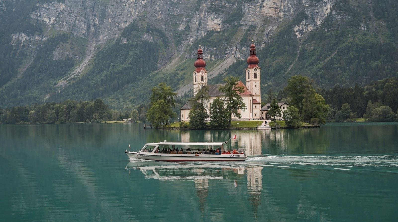 Königssee — emerald lake, electric boats, and St. Bartholomä, Bavaria