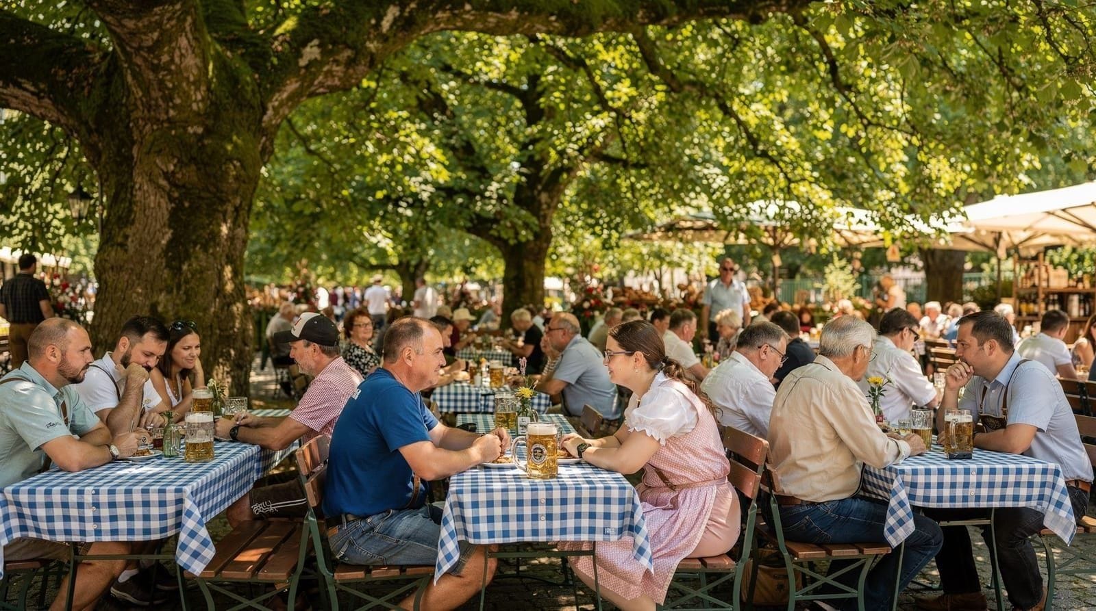 Le jardin brassicole du Viktualienmarkt : le meilleur endroit pour boire à l'extérieur au centre de Munich — Le jardin brassicole du Viktualienmarkt est le spot extérieur le plus central de